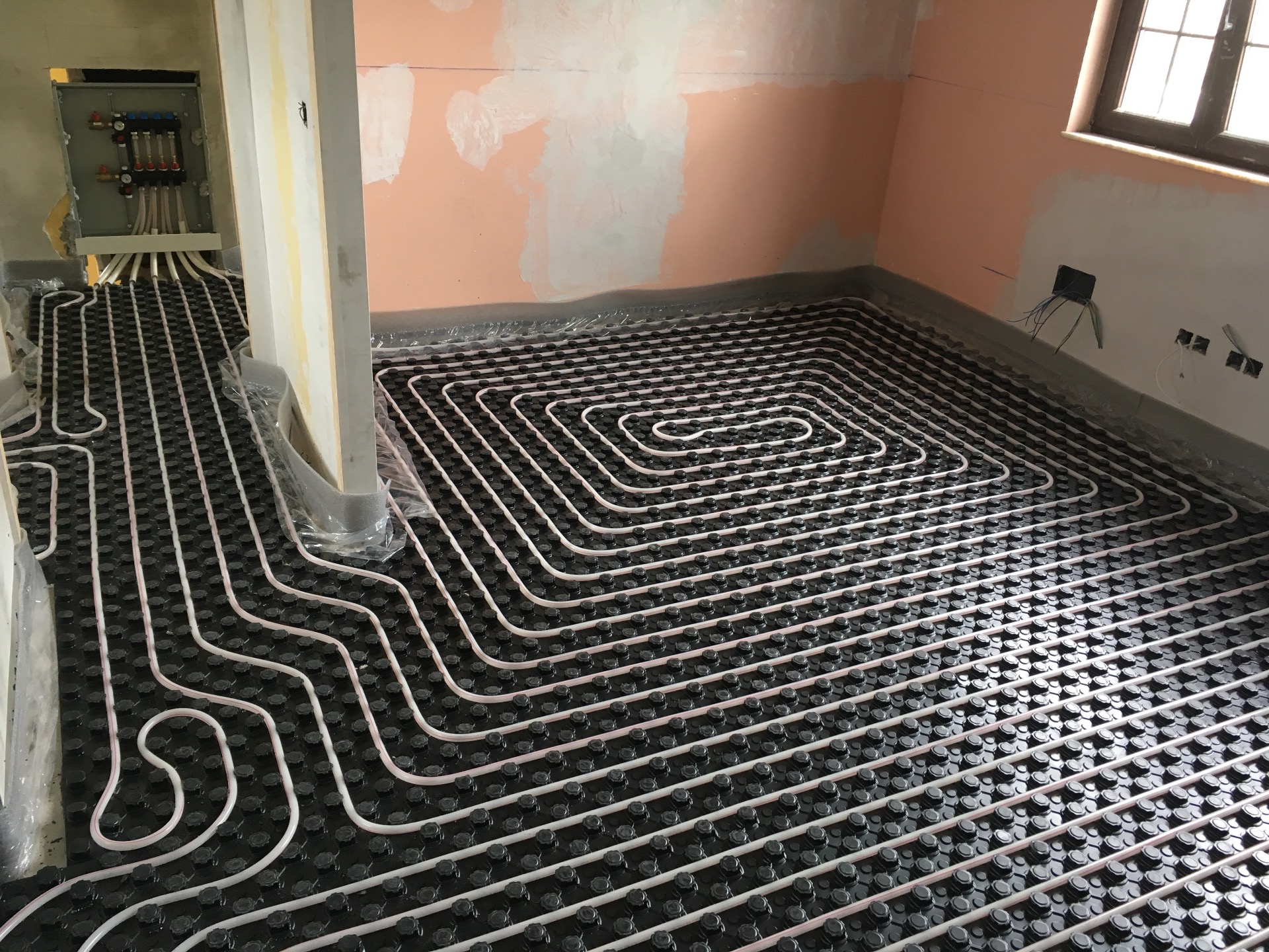 Instalación de suelo radiante, vista 4